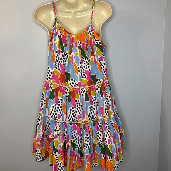 THML Spotted Multi Print Swim Sundress Adjustable Strap Beach Vacation  Sz. XS - Picture 7 of 13